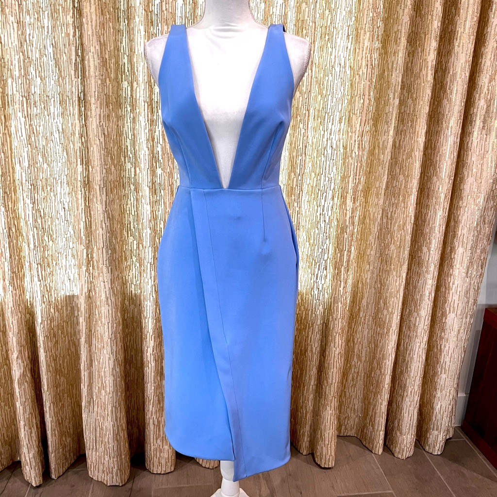 Nwt Nicholas Cornflower Deep V Dress